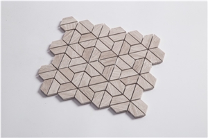Wooden Gray Grain 3d Polished Marble Mosaic,Nature Marble Wooden Vein Grey Seamless Mosaic Tile for Bathroom,White Oak, Athen Grey Marble