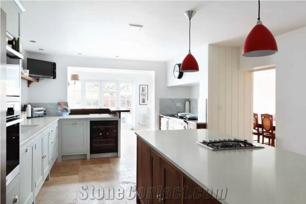 Kitchen Countertop Crystal White Quartz
