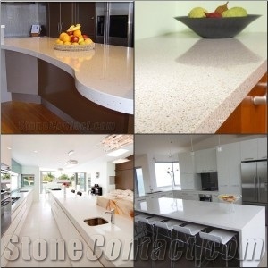 Kitchen Countertop Crystal White Quartz