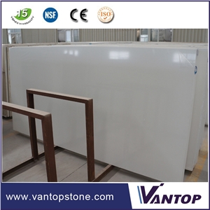 Jazz White Quartz Stone Slab White Quartz for Kitchen Countertop