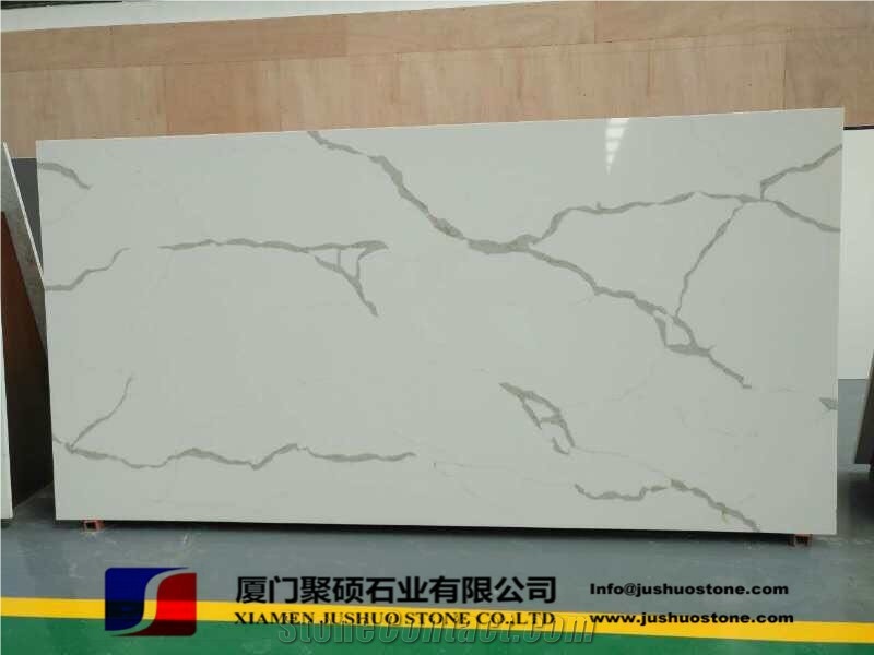 Calacatta White Artificial / Engineered Quartz Stone Tile & Slab
