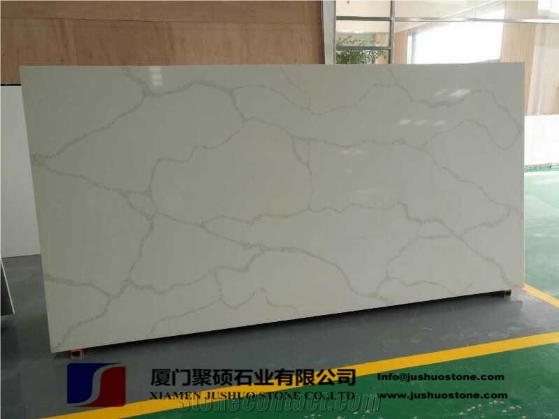 Calacatta White Artificial / Engineered Quartz Stone Tile & Slab