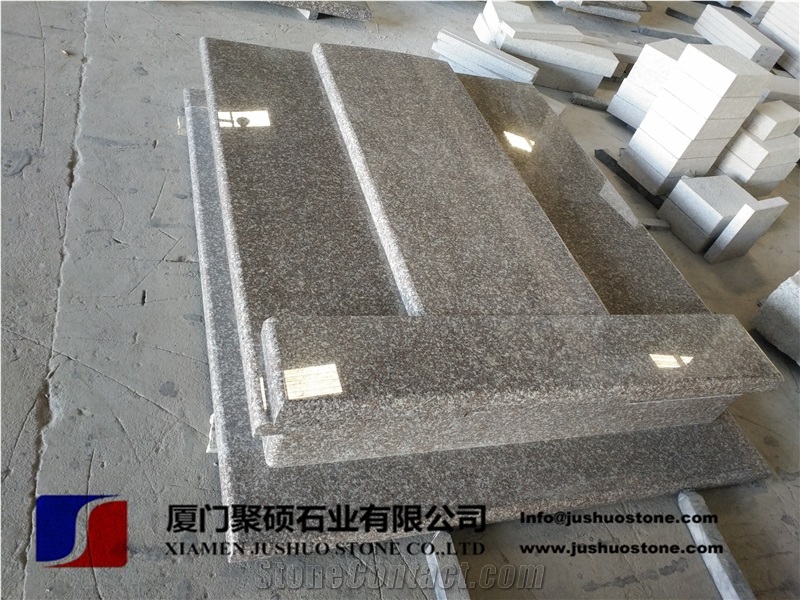 G664 Granite/Luoyuan Cherry Red/Bainbrook Brown Granite Tombstones