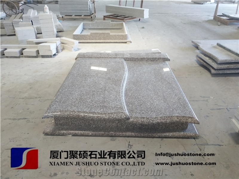 G664 Granite/Luoyuan Cherry Red/Bainbrook Brown Granite Tombstones