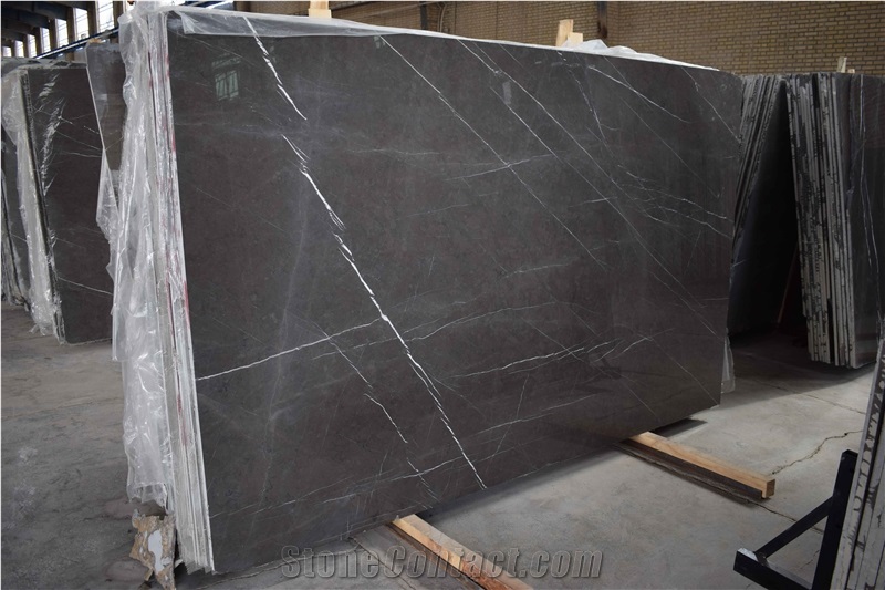 Pietra Grey Marble Slab, Pietra Grey Slab, Grey Stone Slab, Graphite Stone Slab