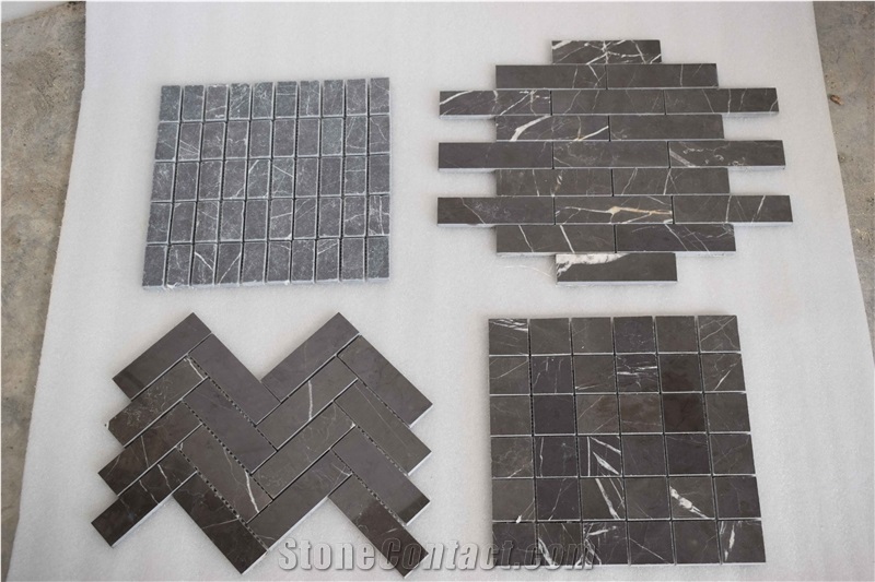 Pietra Grey Mosaic, Pietra Grey Marble Mosaic