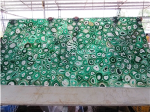 Zhaojun Greem Agate Precious Stone Ig Slab for Teble Top and Surface Zhaojun Greem Agate Precious Stone Ig Slab for Teble Top and Surface