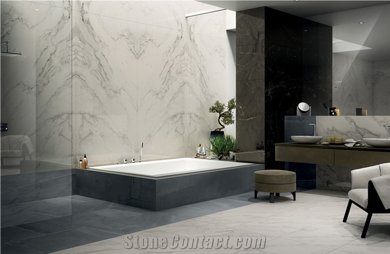 A Quality Bianco Carrara White Marble Bath Top,Bathroom Countertops Vanity Top for Hotel Decor-Gofar Customized