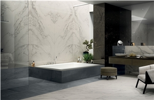 A Quality Bianco Carrara White Marble Bath Top,Bathroom Countertops Vanity Top for Hotel Decor-Gofar Customized