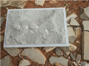Block Stock Caesar Grey Marble Mushroom Stone, Ocean Ash Markuni Beige Marble Split Face Mushroom for Villa Exterior Wall Cladding Panel