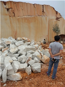 Block Stock Caesar Grey Marble Mushroom Stone, Ocean Ash Markuni Beige Marble Split Face Mushroom for Villa Exterior Wall Cladding Panel Gofar Landscaping Stone