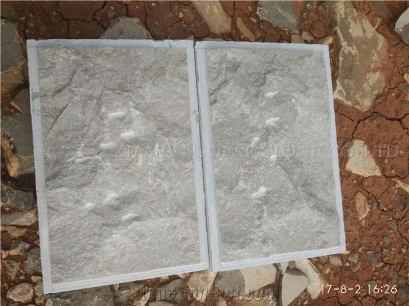 Caesar Grey Marble Mushroom Stone, Ocean Ash Markuni Beige Marble Split Face Mushroom for Villa Exterior Wall Cladding Panel
