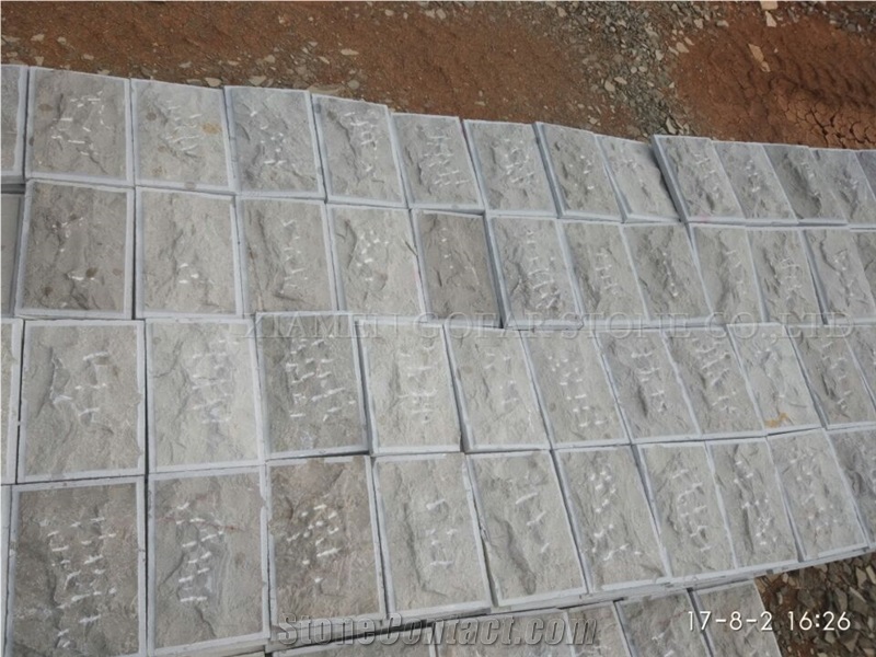 Caesar Grey Marble Mushroom Stone, Ocean Ash Markuni Beige Marble Split Face Mushroom for Villa Exterior Wall Cladding Panel