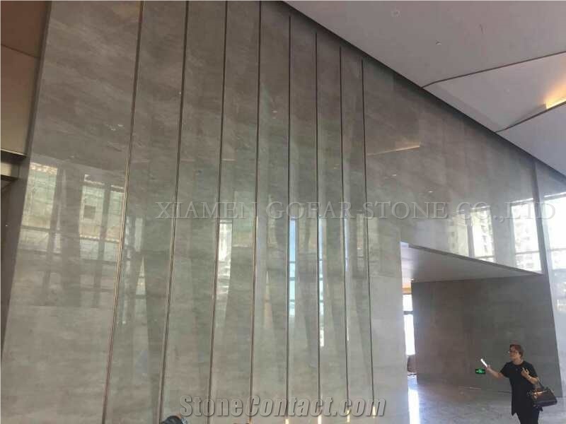 Caesar Grey Marble Polished Slab Ocean Ash Markuni Beige Marble Tile Cut to Size for Villa Interior Wall Cladding,Floor Covering Pattern High Gloss for Hotel Project
