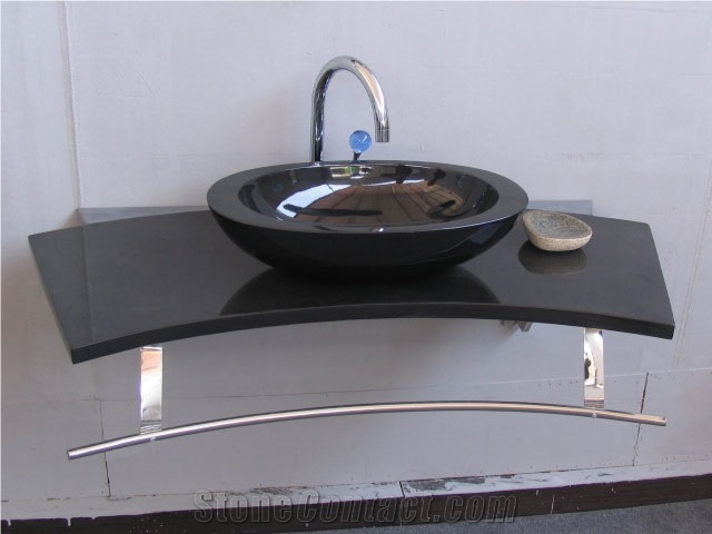 China Nero Marquina Marble Bath Top High Polished, Oriental Black Emperador Marble Bathroom Counters,Pedestal Vanity Top-Gofar