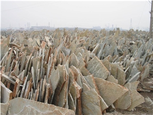 China Rust Beige Slate Culture Stacked Stone Wall Cladding Panel for Villa Exterior,Thin Stone Veneer Feature Wall Exposed Walling Gofar