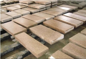 Cobble G682 Brick Road Pavers,Padang Giallo Rust Granite Cube Stone Brick Pavers Golden Garnet Paving Sets,Landscaping Stone-Gofar