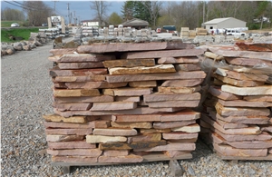 Desert Pink Sandstone Inregular Flagstone Patio Paving,Landscaping Wall Cladding Road Pavers