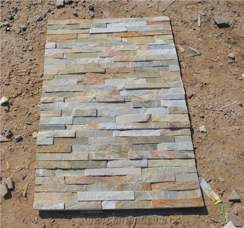 Discount Price China Rust Slate Culture Stone Wall Panel Cladding Stacked Stone,Wall Feature Ledge Stone Veneer Spilt Face- Gofar
