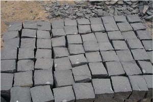 Factory Price G603 Sesame Grey Granite Cube Stone Pavers Set on Mesh,Exterior Landscaping Stones Walkway Stepping Cobble Gofar