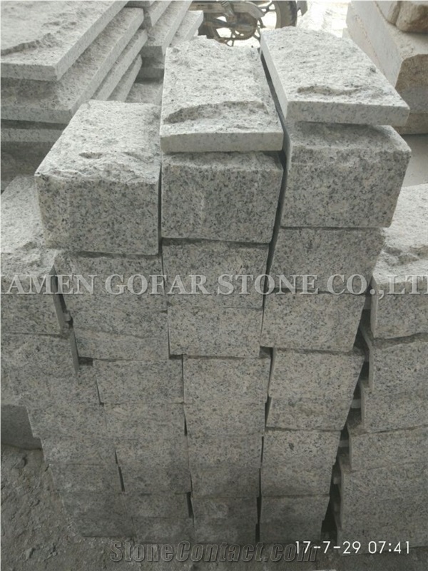 G603 Sesame Grey Cristallo Grigio Mushroom,New Binaco Sardo Granite Split Face Mushroom Stone Wall Panel Cladding-Gofar