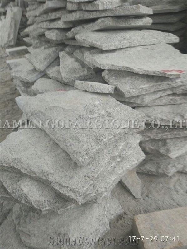 G603 Sesame Grey Cristallo Grigio Mushroom,New Binaco Sardo Granite Split Face Mushroom Stone Wall Panel Cladding-Gofar