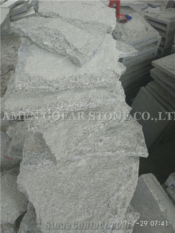 G603 Sesame Grey Cristallo Grigio Mushroom,New Binaco Sardo Granite Split Face Mushroom Stone Wall Panel Cladding-Gofar