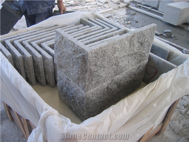 G612 Grey Grigio Mushroom,New Binaco Sardo Granite Split Face Mushroom Stone Wall Panel Cladding-Gofar