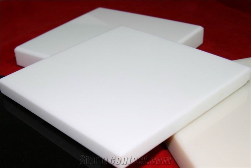 Marmoglass Pure White Crystallized Glass Stone Thin Panel Hotel Wall Cladding,Floor Covering Pattern Gofar