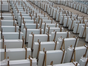 Marmoglass Pure White Crystallized Glass Stone Thin Panel Hotel Wall Cladding,Floor Covering Pattern Gofar