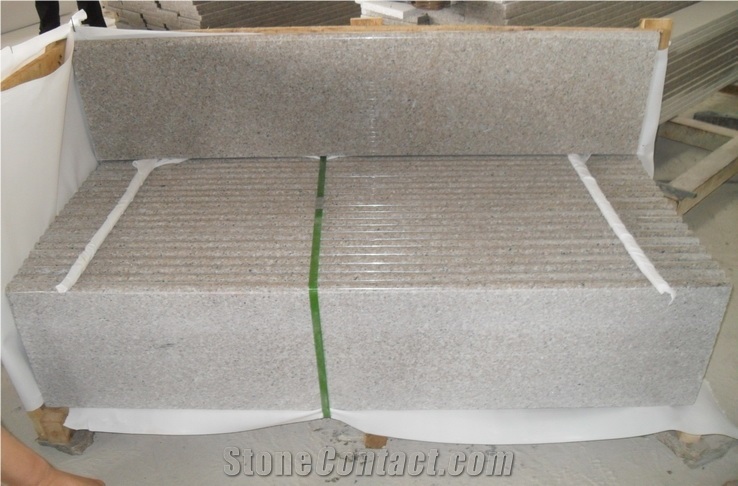 Polished G681 Shrimp Pink Granite Stair Treads Floor Covering/Sunset Red Granite /Wild Rose Granite Panel/Rosa Pesco Granite Staircase-Gofar