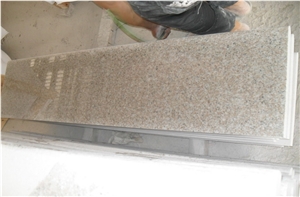 Polished G681 Shrimp Pink Granite Stair Treads Floor Covering/Sunset Red Granite /Wild Rose Granite Panel/Rosa Pesco Granite Staircase-Gofar