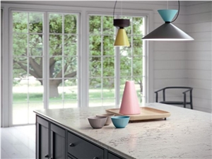 Sold Surafce Bianco Carrara White Quartz Marble Kitchen Bar Top, Countertops Bench Top for Home Furniture Worktops