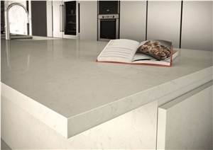 Sold Surafce Bianco Carrara White Quartz Marble Kitchen Bar Top, Countertops Bench Top for Home Furniture Worktops