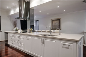 Sold Surafce Bianco Carrara White Quartz Marble Kitchen Bar Top, Countertops Bench Top for Home Furniture Worktops