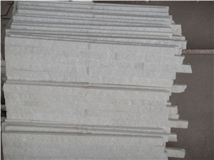 Split Face Crystal White Marble Culture Stone Stacked Stone Wall Panel,Snow White Marble Loose Stone Feature Walling-Gofar