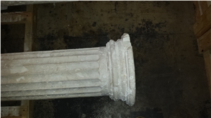 Dominican White Coral Stone Solid Column