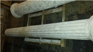 Dominican White Coral Stone Solid Column