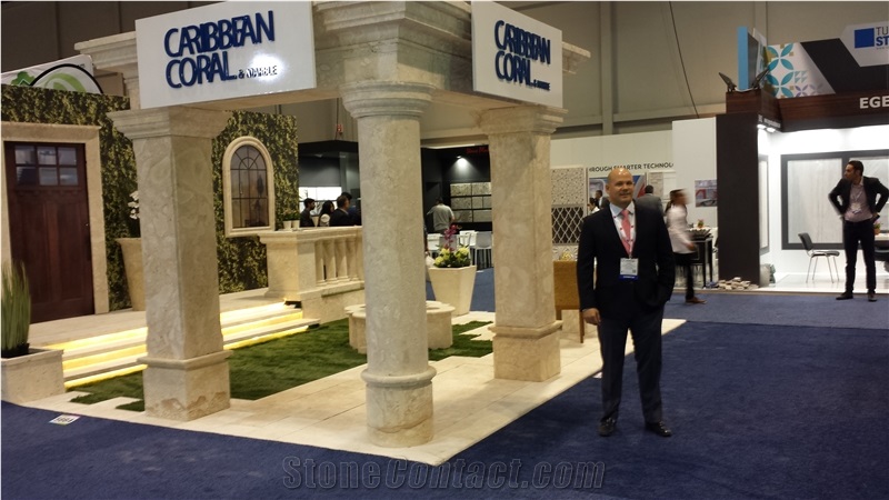 Dominican White Coral Stone Solid Column