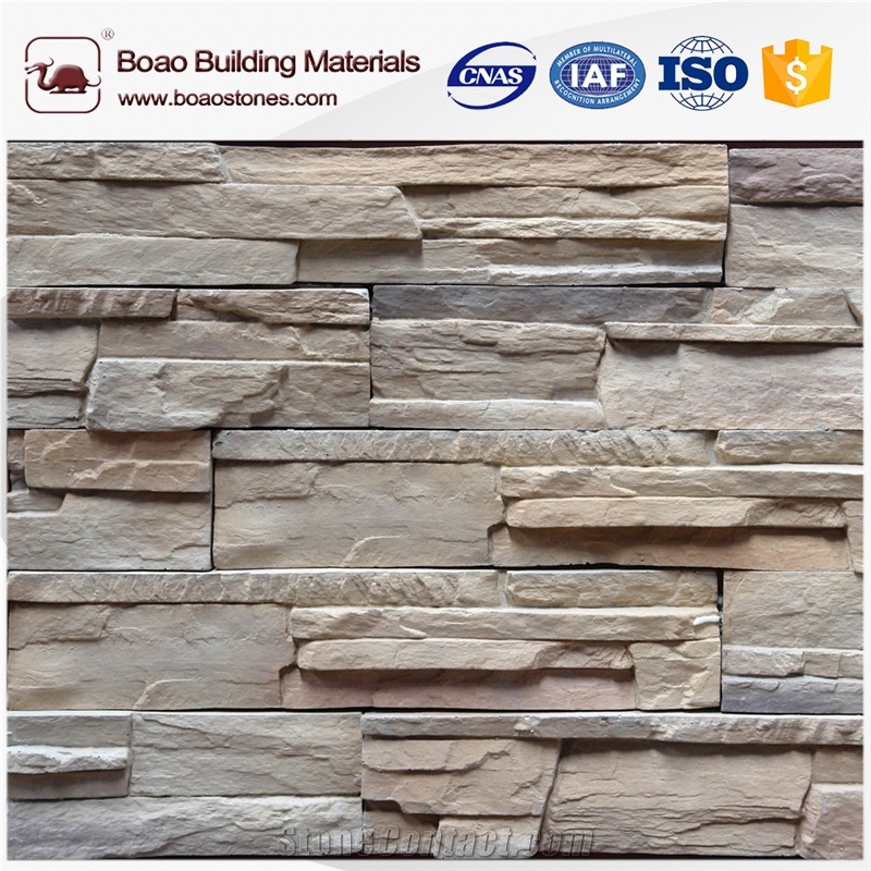 Faux River Rock Stone Faux Stone Wall Panel Wall Facade Stone Cladding
