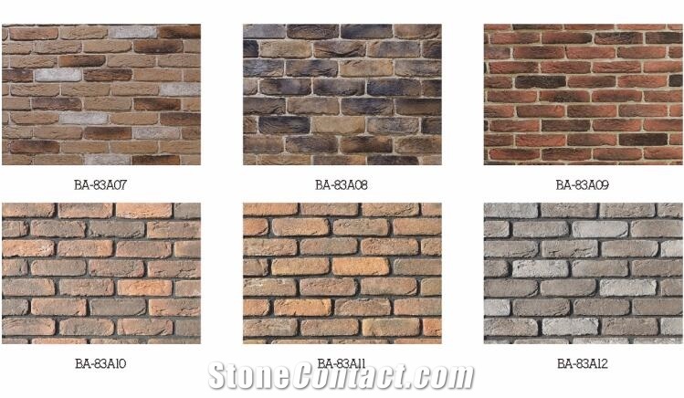 Fire Resistant Brick Wall Panel Decorative Brick Veneer