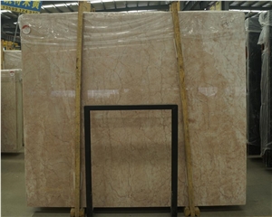 China Cream Rose Rasa Pine Marble Polished Slab Tile