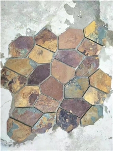 China Yellow Slate Classic Red Wall Tile,Riven Split Natural Stone Paver,Floor Tile for Walkway,Flagstone Cheap Price with Ce and Own Quarry