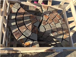 China Yellow Slate Floow Covering,Riven Split Natural Stone Paver,Floor Walkway,Cube Stone Cheap Price with Ce and Own Quarry