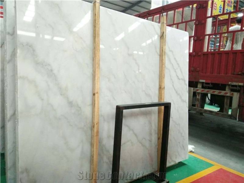 Kwong Sal White Marble Guangxi White Polished Slab
