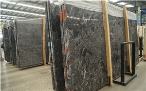 India Dark Green Granite Slabs Cut Into Floor Tiles
