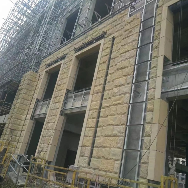 Beige Sandstone Mushroom Stone Natural Stone for Building