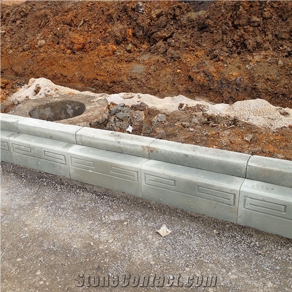 China Green Sandstone Kerbstone for Paving,Floor Pavers,Curbs Stone