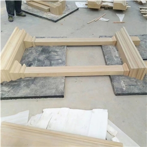 Chinese Gold Color Sandstone Window Sills Window Frame