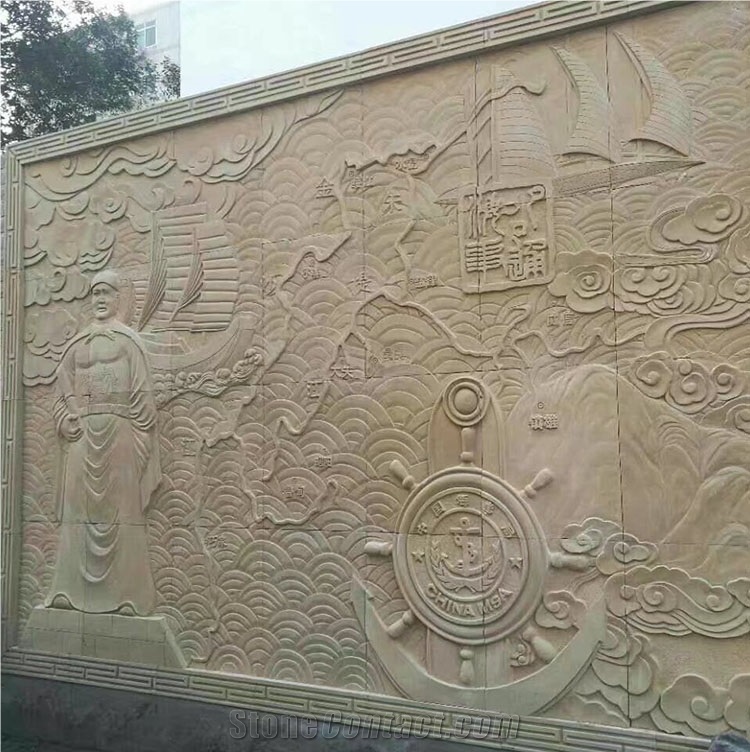 Chinese Sand Stone Relief Yellow Sandstone Relief